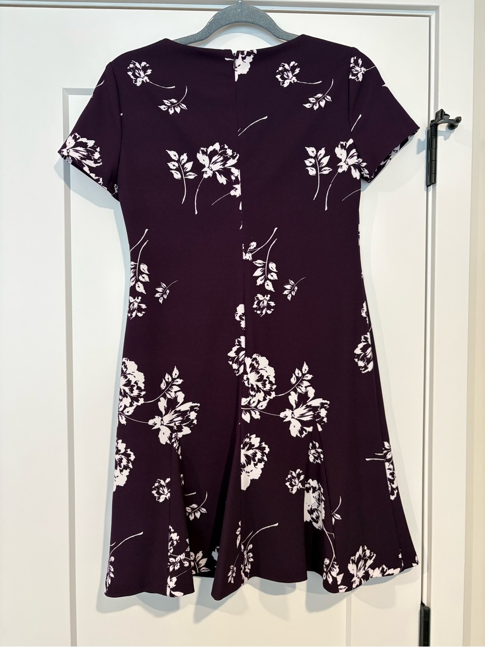 Lauren by Ralph Lauren Purple Floral Fit-and-Flare Midi Dress - Picture 5 of 8